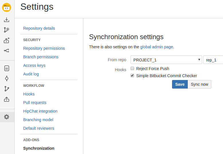 Settings Synchronizer for Bitbucket Server